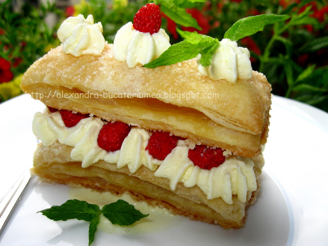 Mille-feuille cu frăguţe