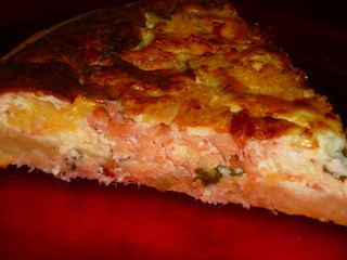 Quiche cu somon afumat