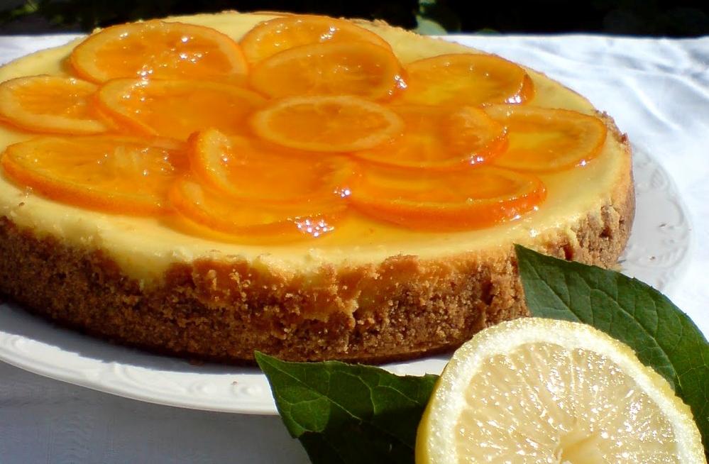 Cheesecake cu portocala confiata