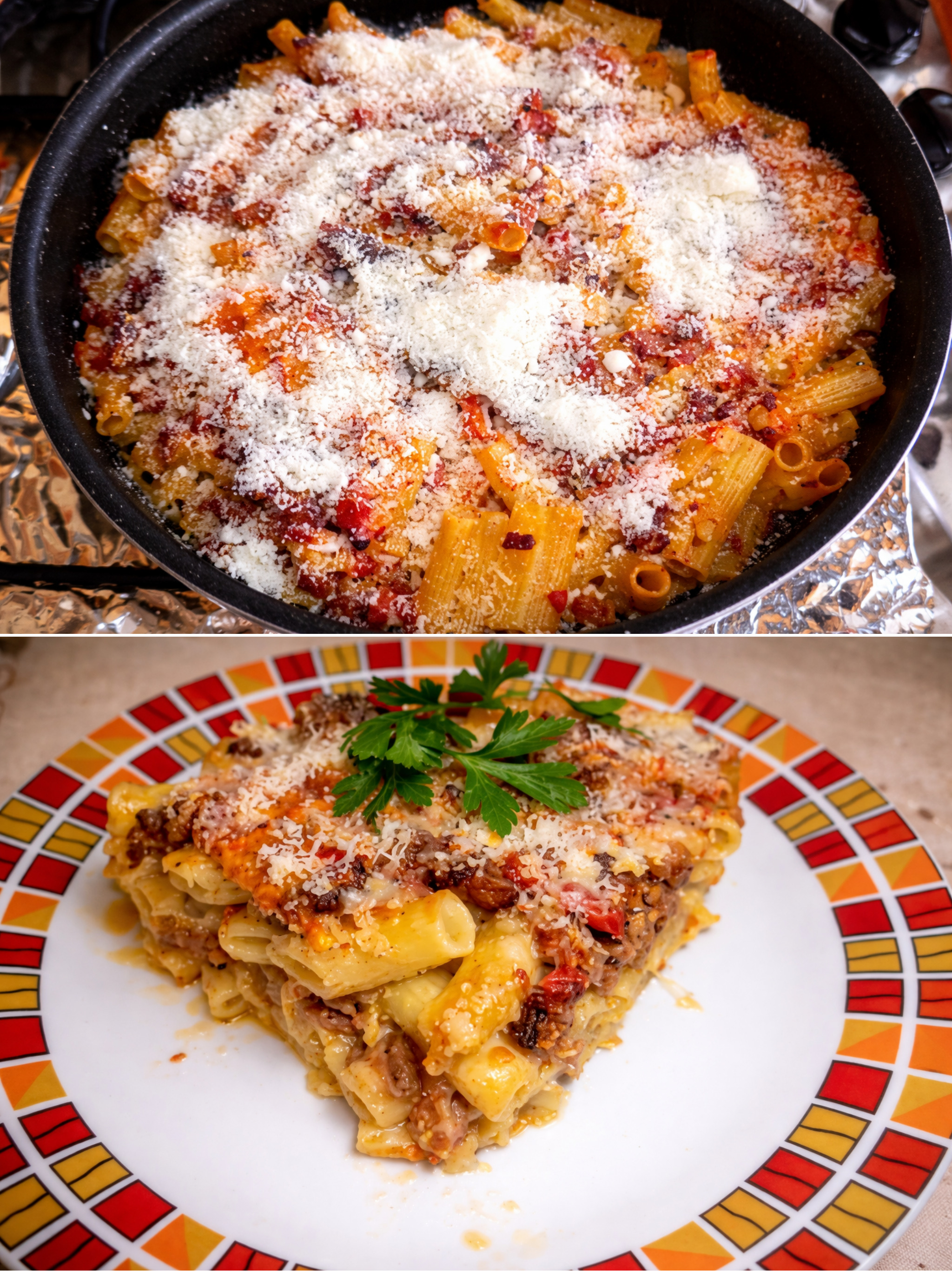 Paste cu carne tocata la cuptor