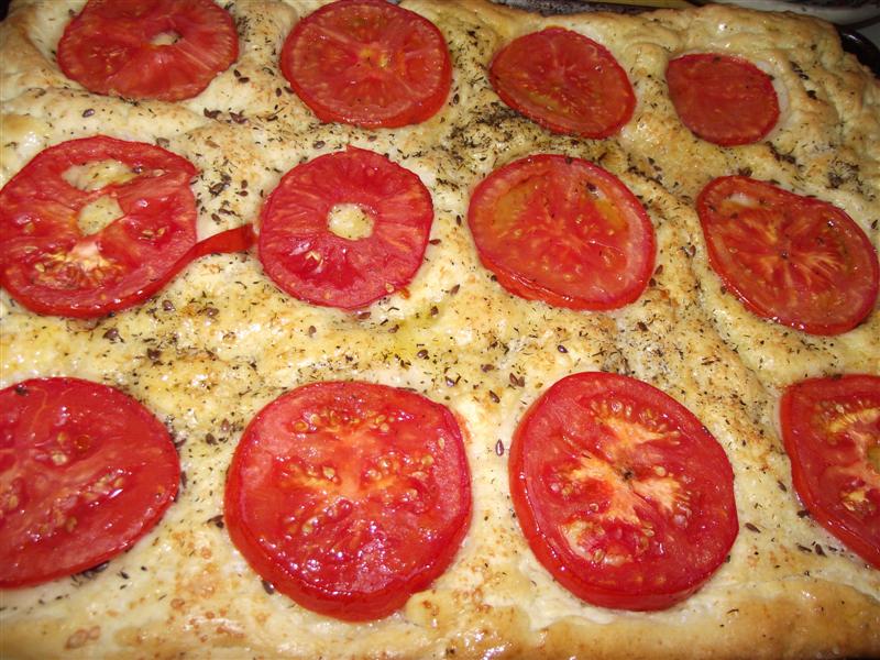 Focaccia cu roşii