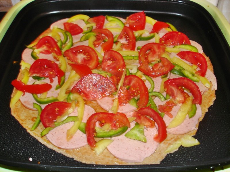 Pizza cu blat din faina integrala