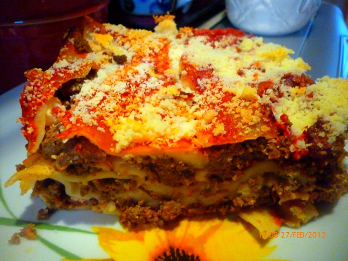 Lasagna cu carne de vita