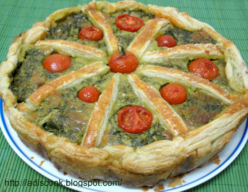 Quiche cu spanac si leurda