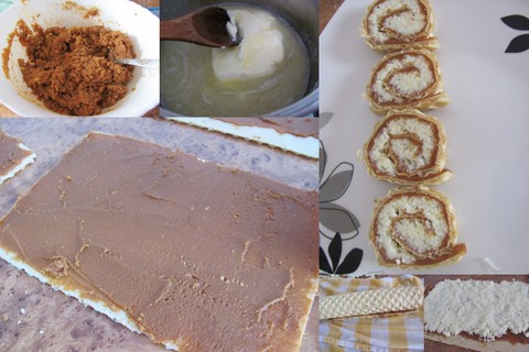 Rulada cu crema de cocos si caramel