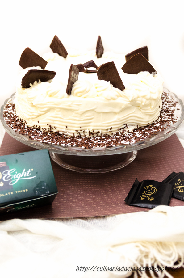 Tort de ciocolata cu toping de After Eight