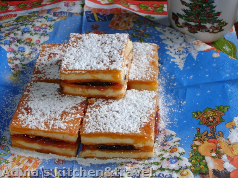 Prajitura cu suc de rosii si crema de portocala