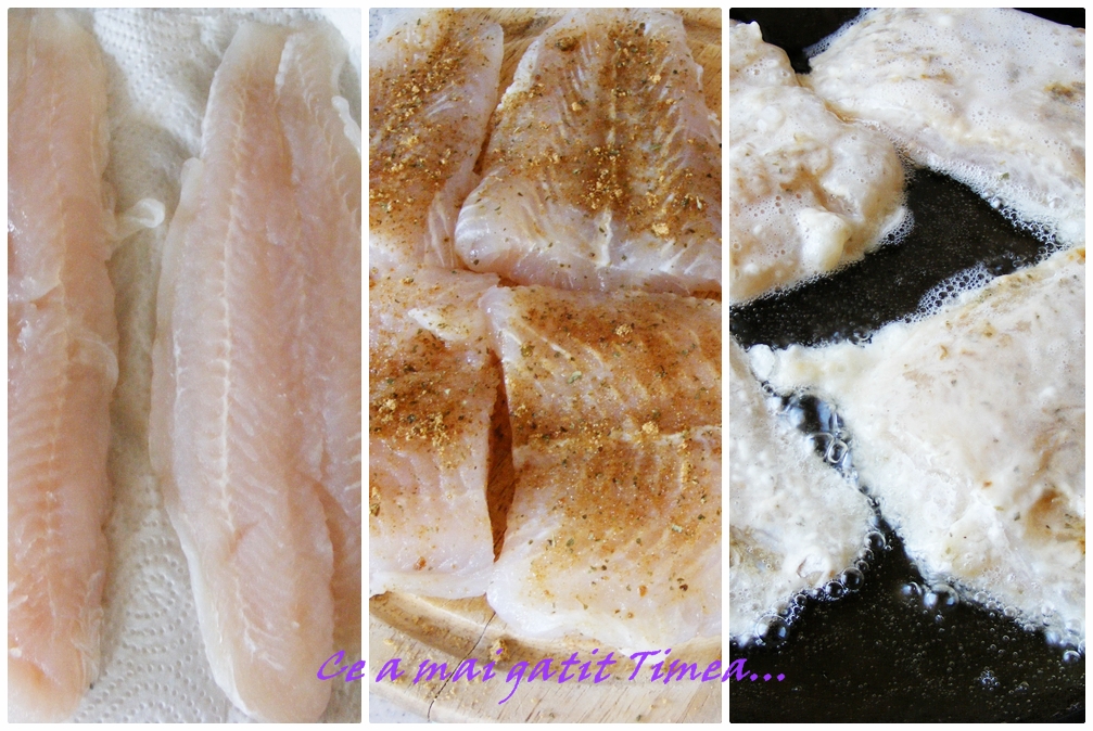 File pangasius pane cu orez aromat