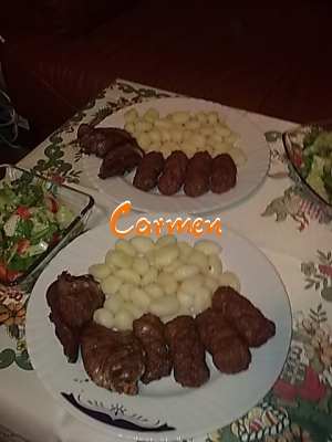 Inima si mici de porc cu Gnochi di Patate.