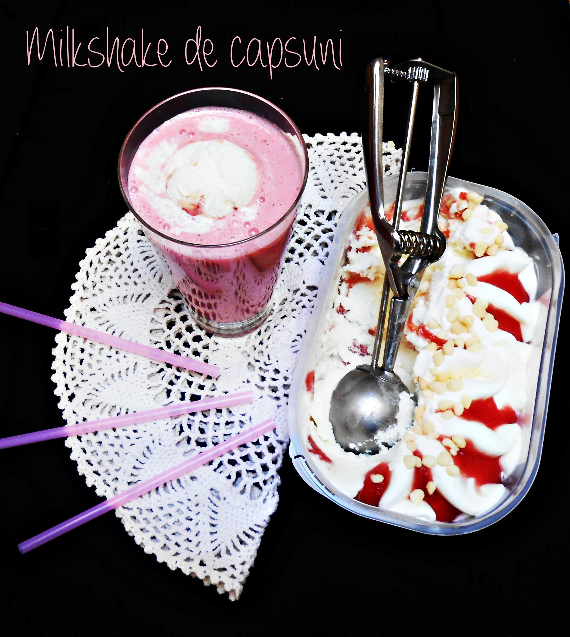 Milkshake de capsuni