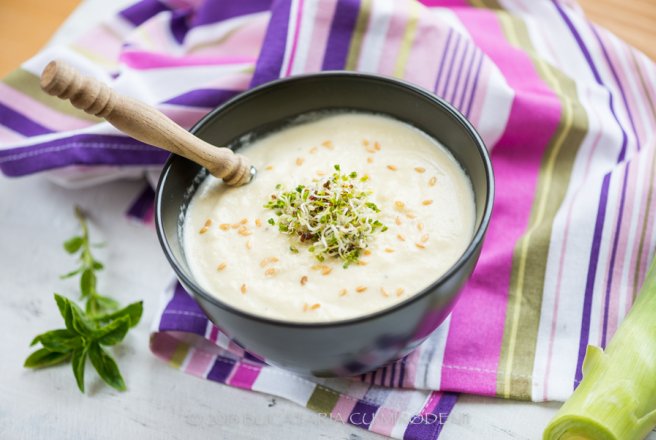 Supa crema de praz cu parmezan