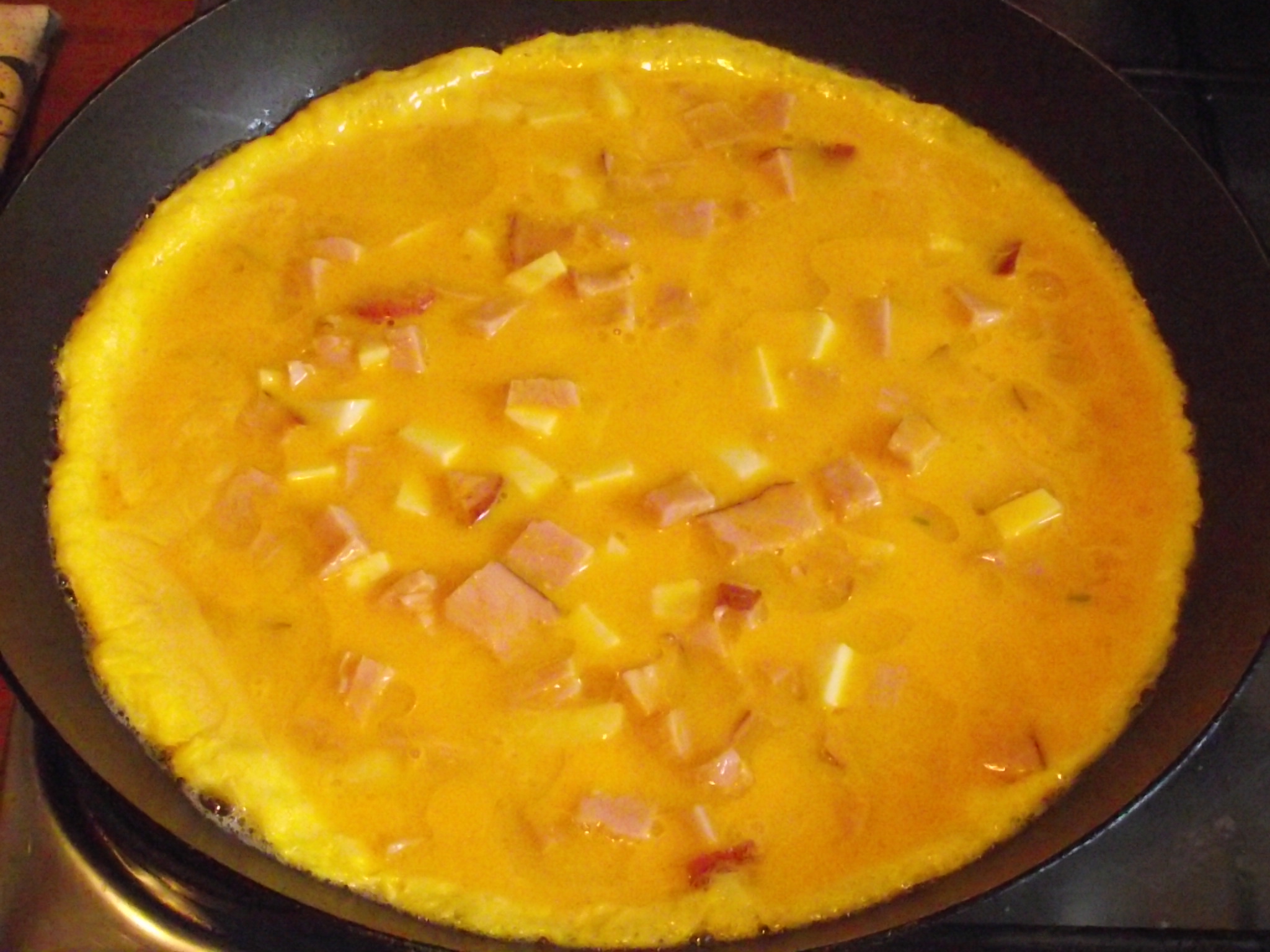 Frittata (Omleta) cu sunca si cascaval