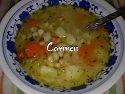 Ciorba de fasole alba de post.