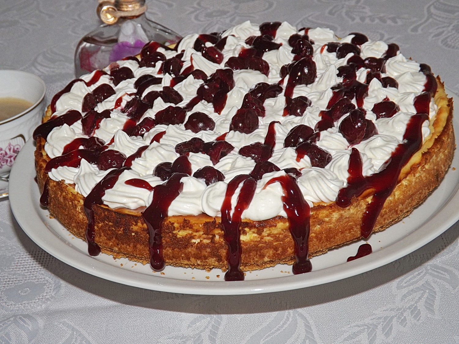 Desert cheesecake cu cirese