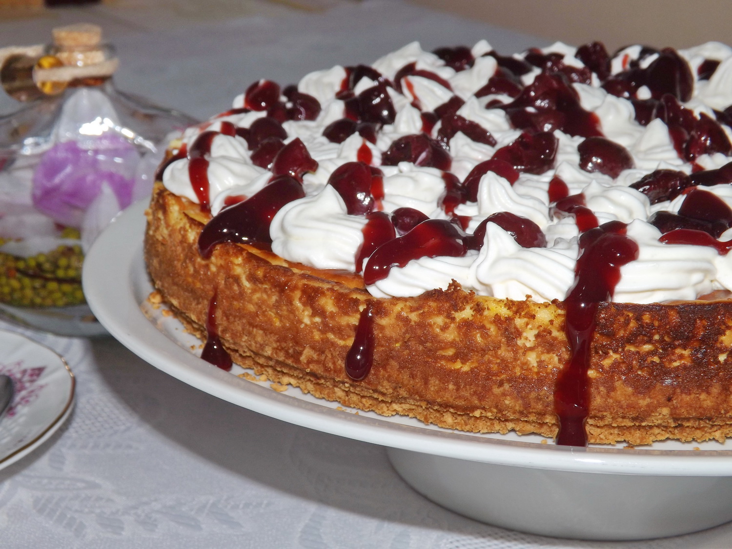 Desert cheesecake cu cirese