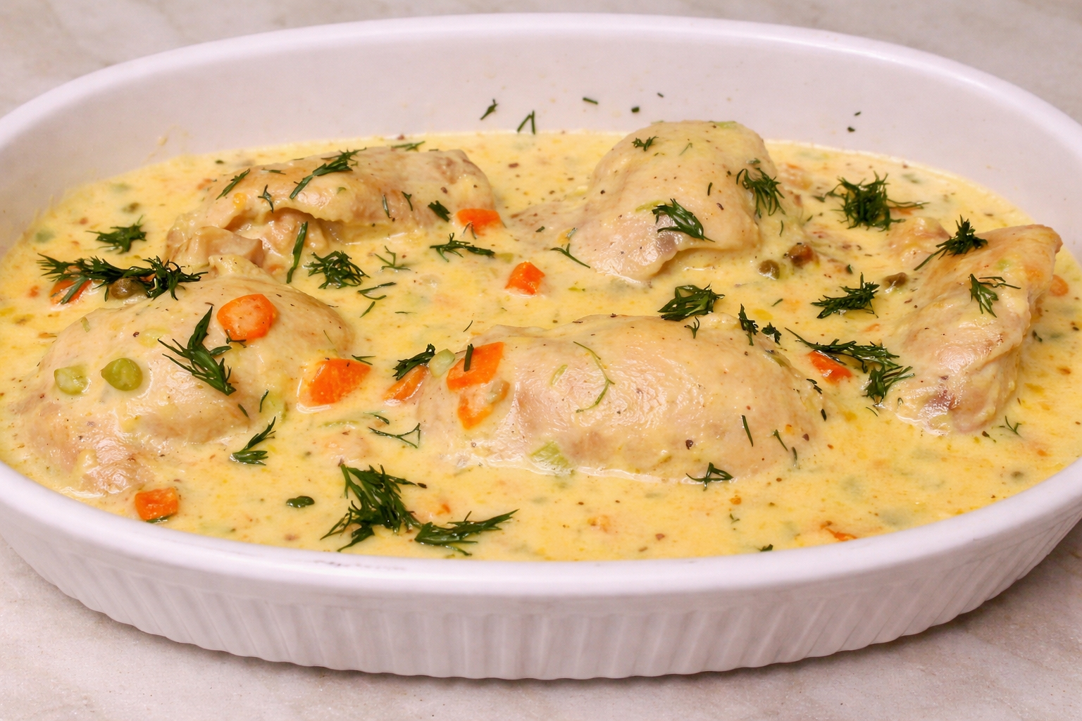 Pui in sos de mustar si capere