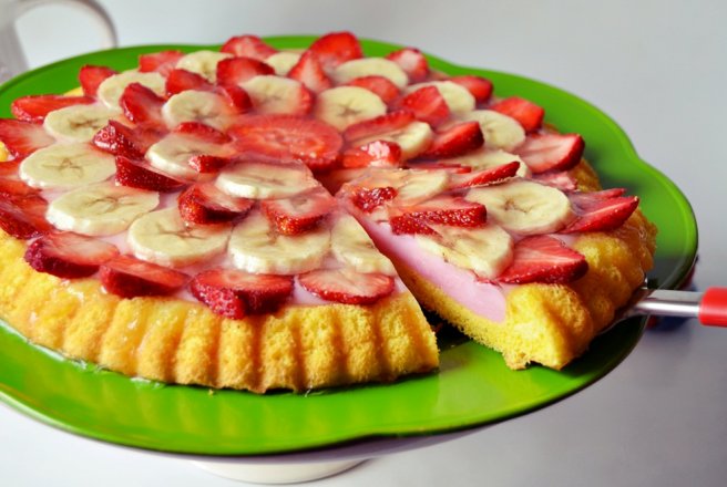 Tarta cu budinca si fructe reteta de desert de casa delicios