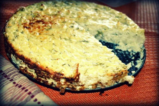 Quiche cu conopida si branza