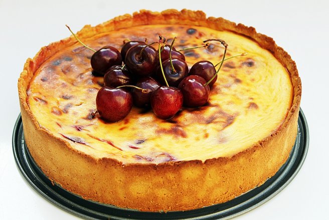 Cheesecake cu ricotta si cirese