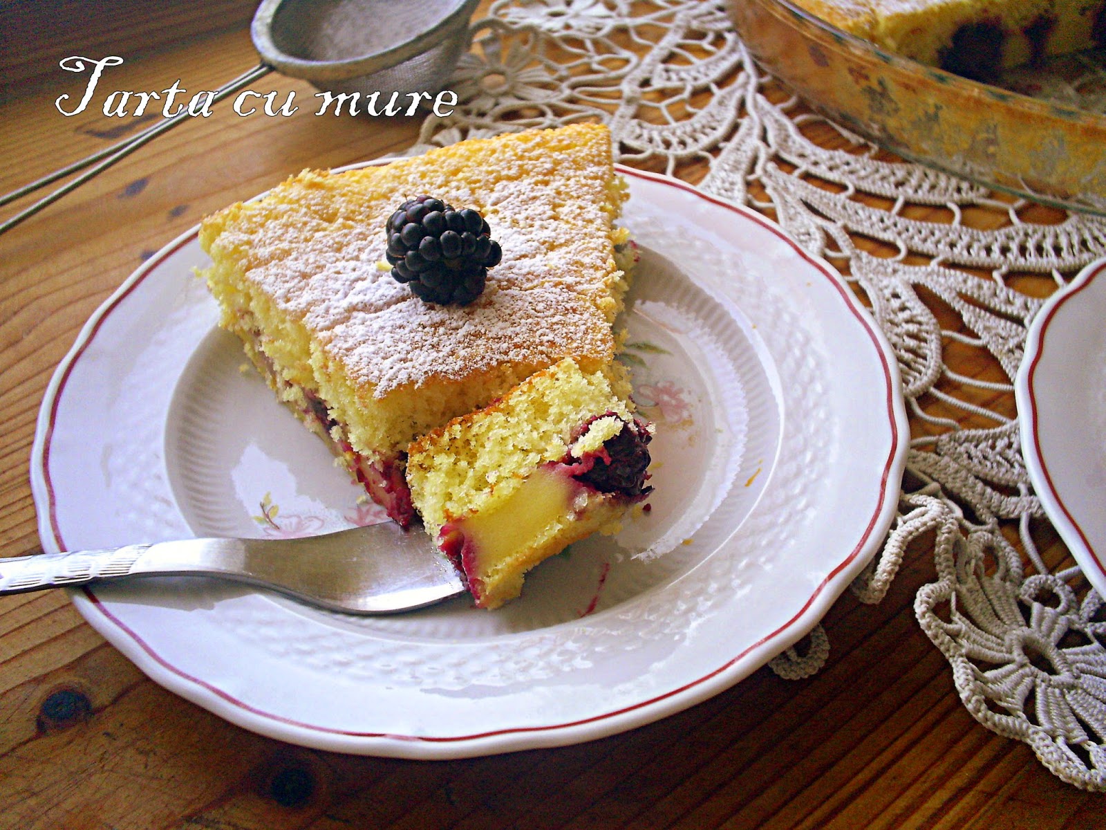 Tarta/clafoutis cu mure