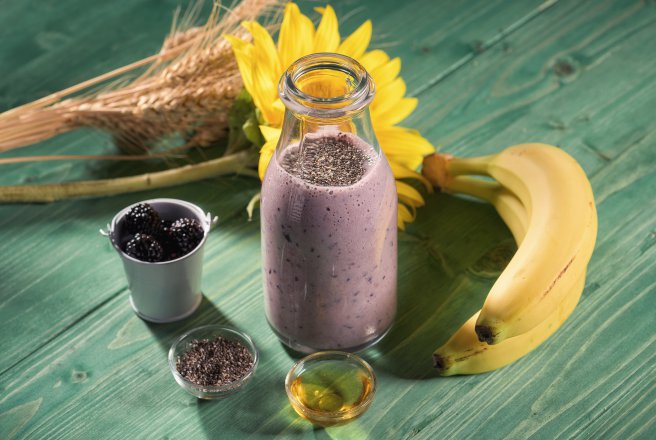 Smoothie energizant cu mure