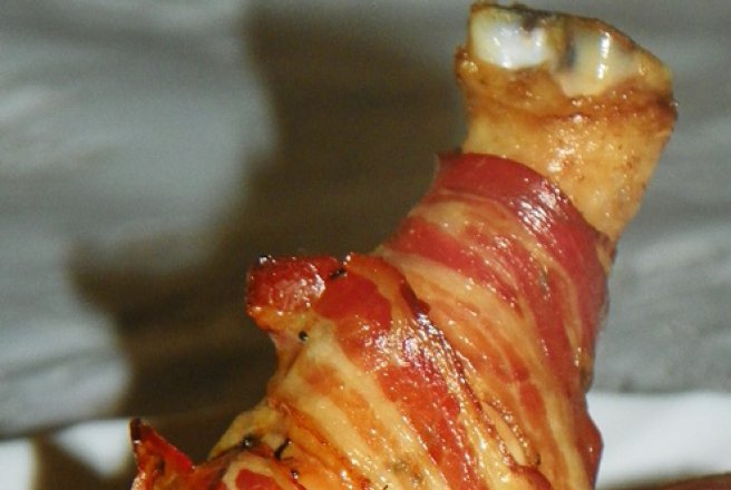 Pulpe de pui imbracate in bacon