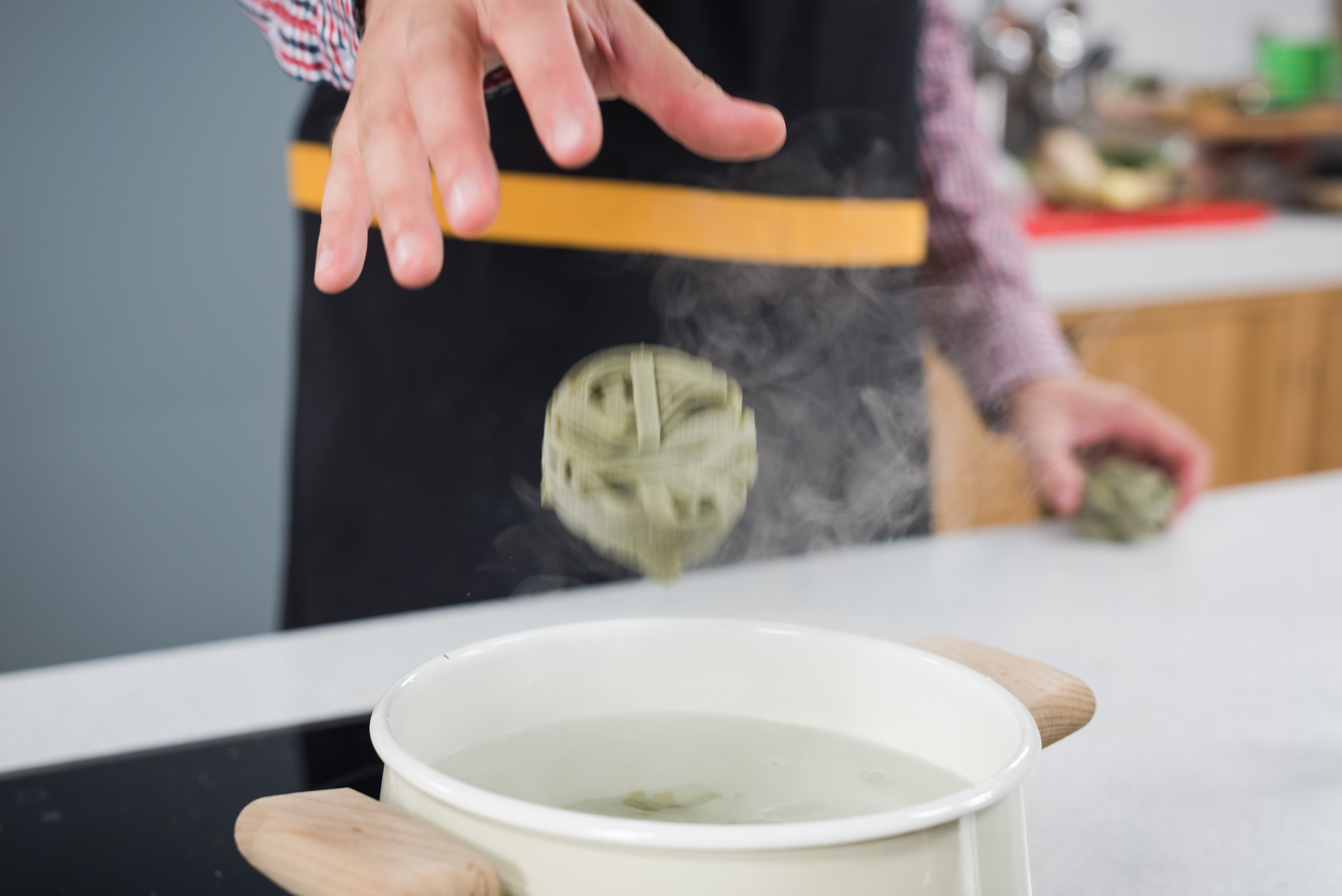 Tagliatelle con spinaci e quattro formaggi - Delaco