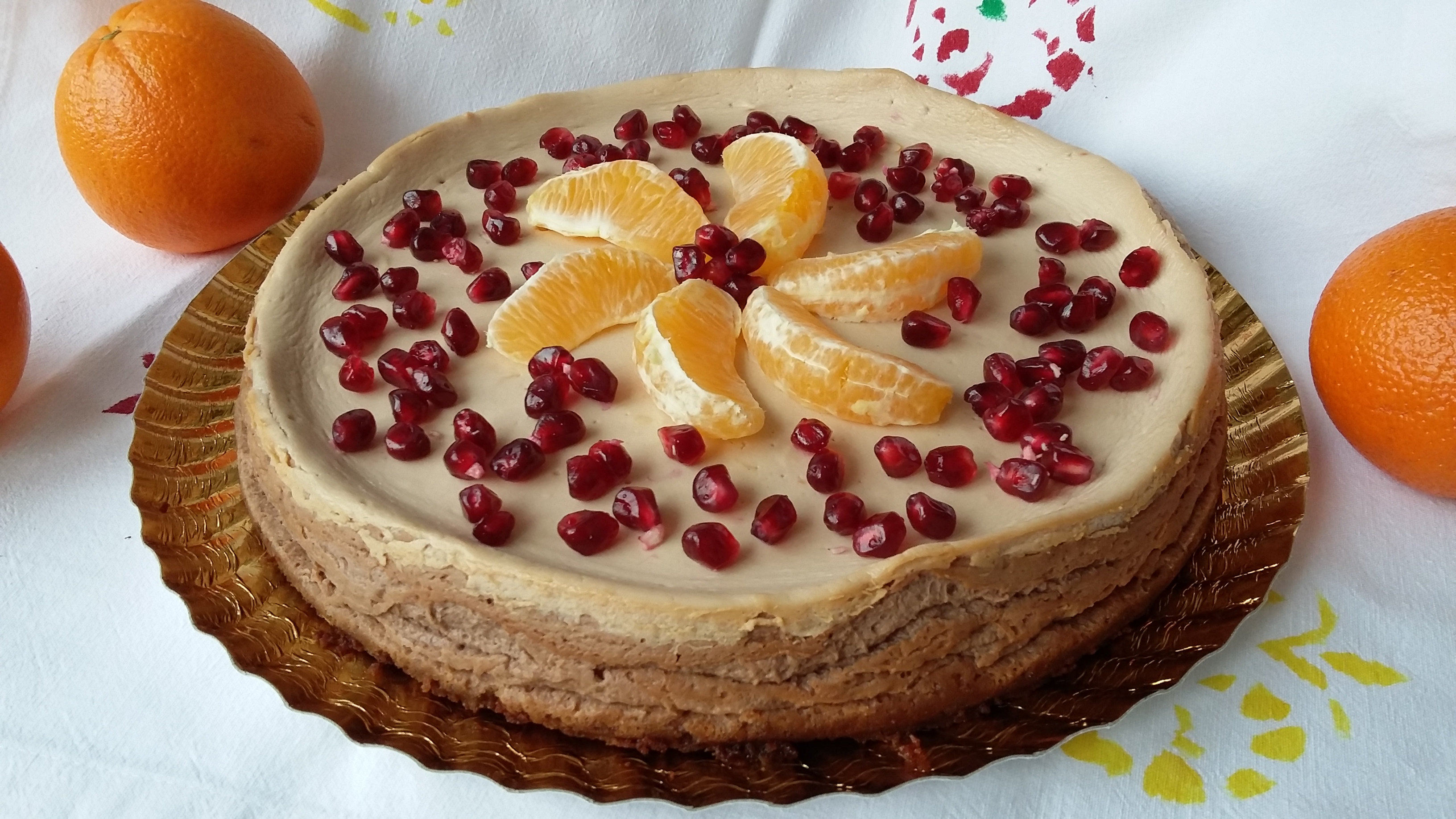 Cheesecake cu ciocolata si portocale