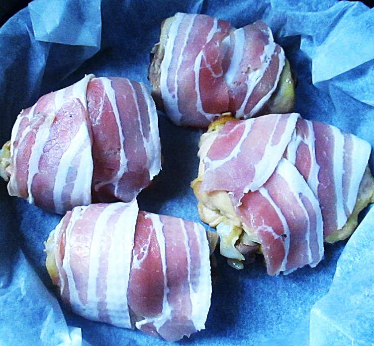 Pulpe pui in bacon la cuptor