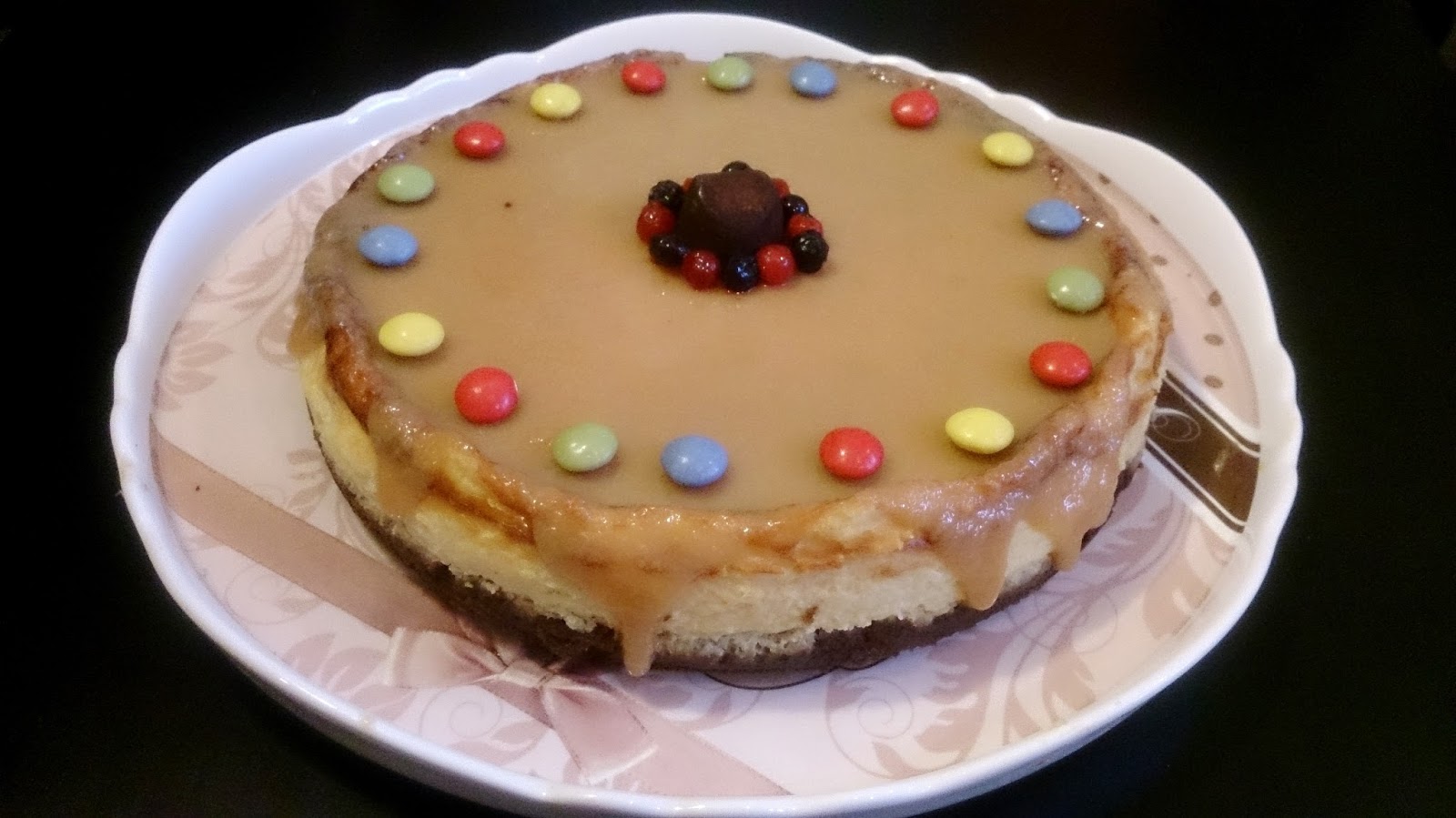 Cheesecake (copt) cu vanilie si caramel