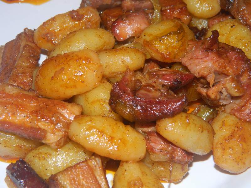 Gnocchi cu friptura de miel