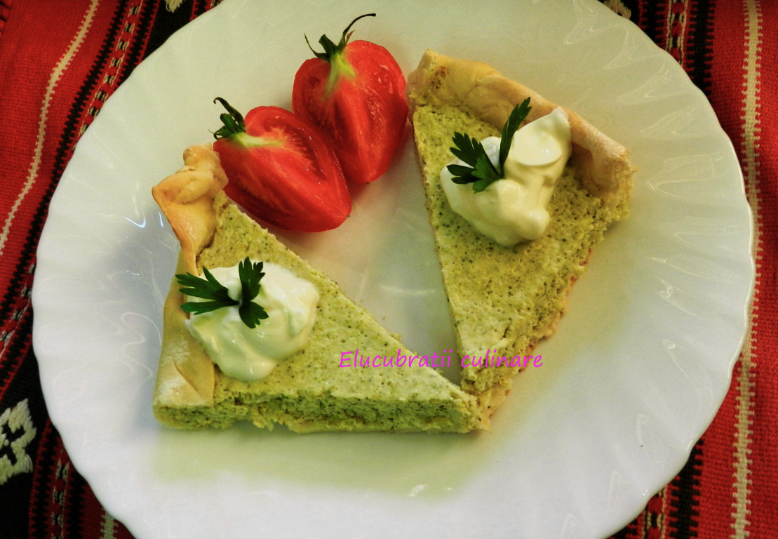 Placinta cu broccoli si crema de branza