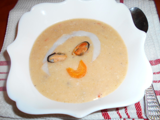 Supa crema cu fructe de mare