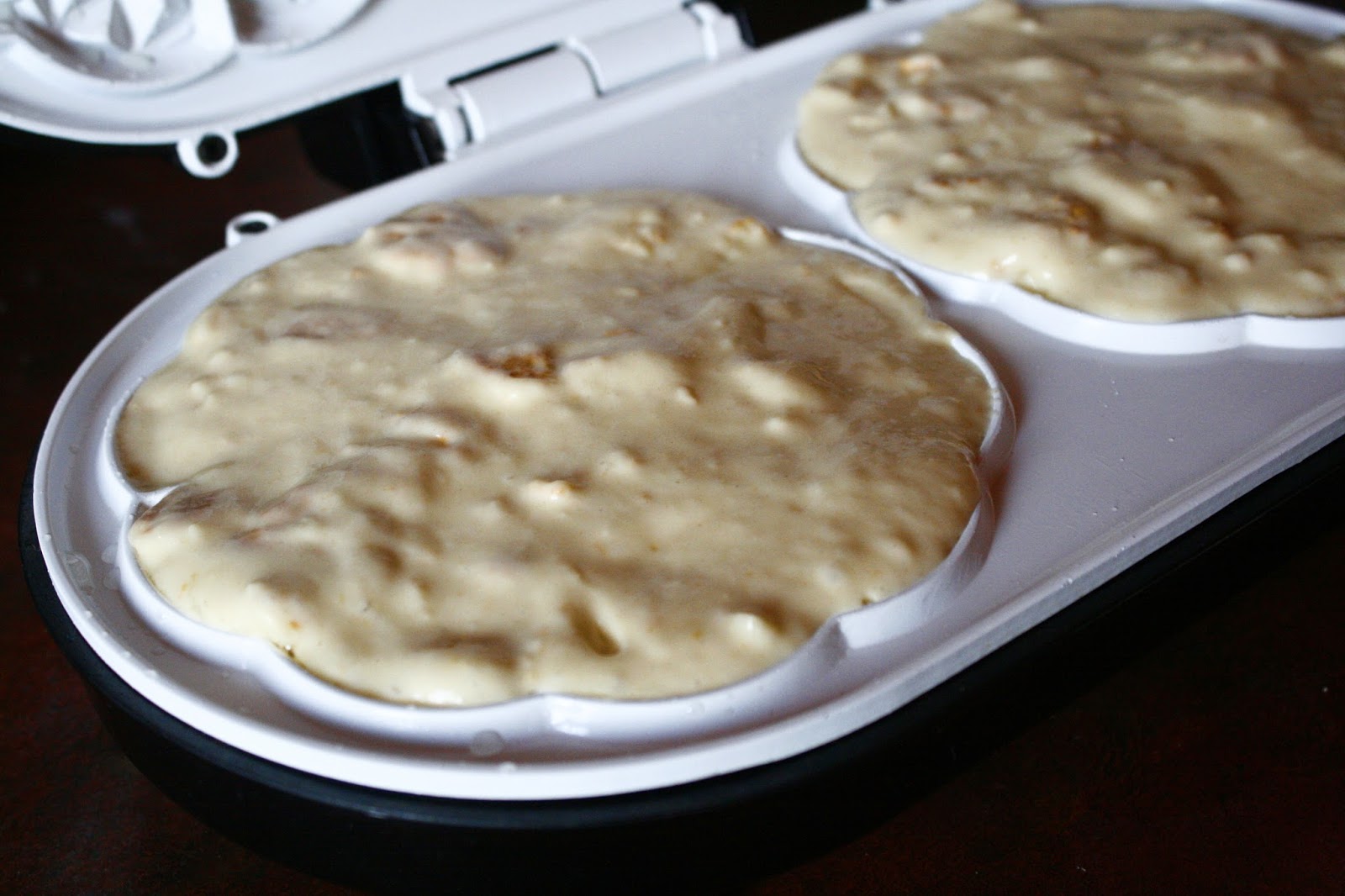 Waffle cu lapte de cocos si biscuiti