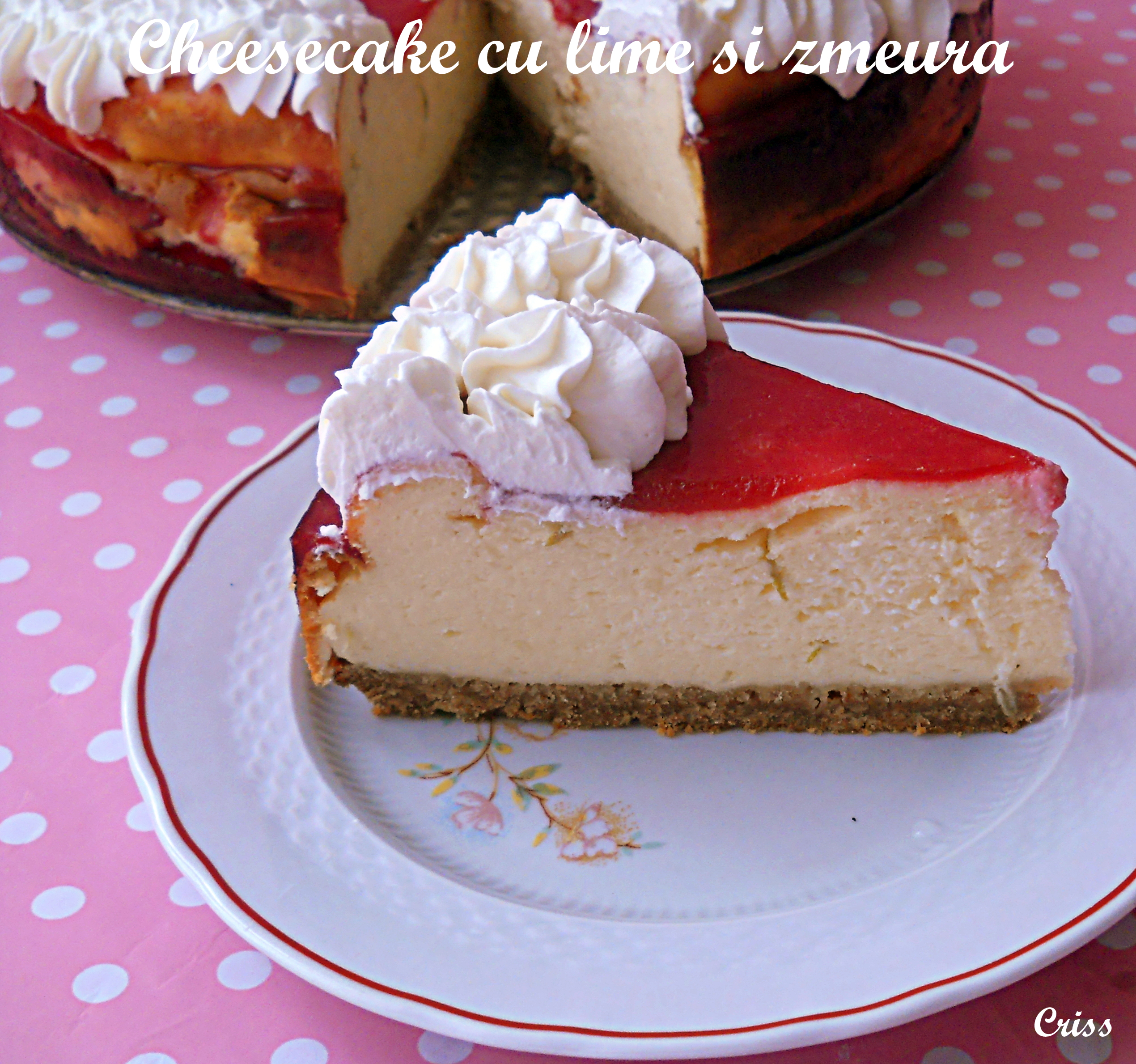 Cheesecake cu lime si zmeura (reteta 500)