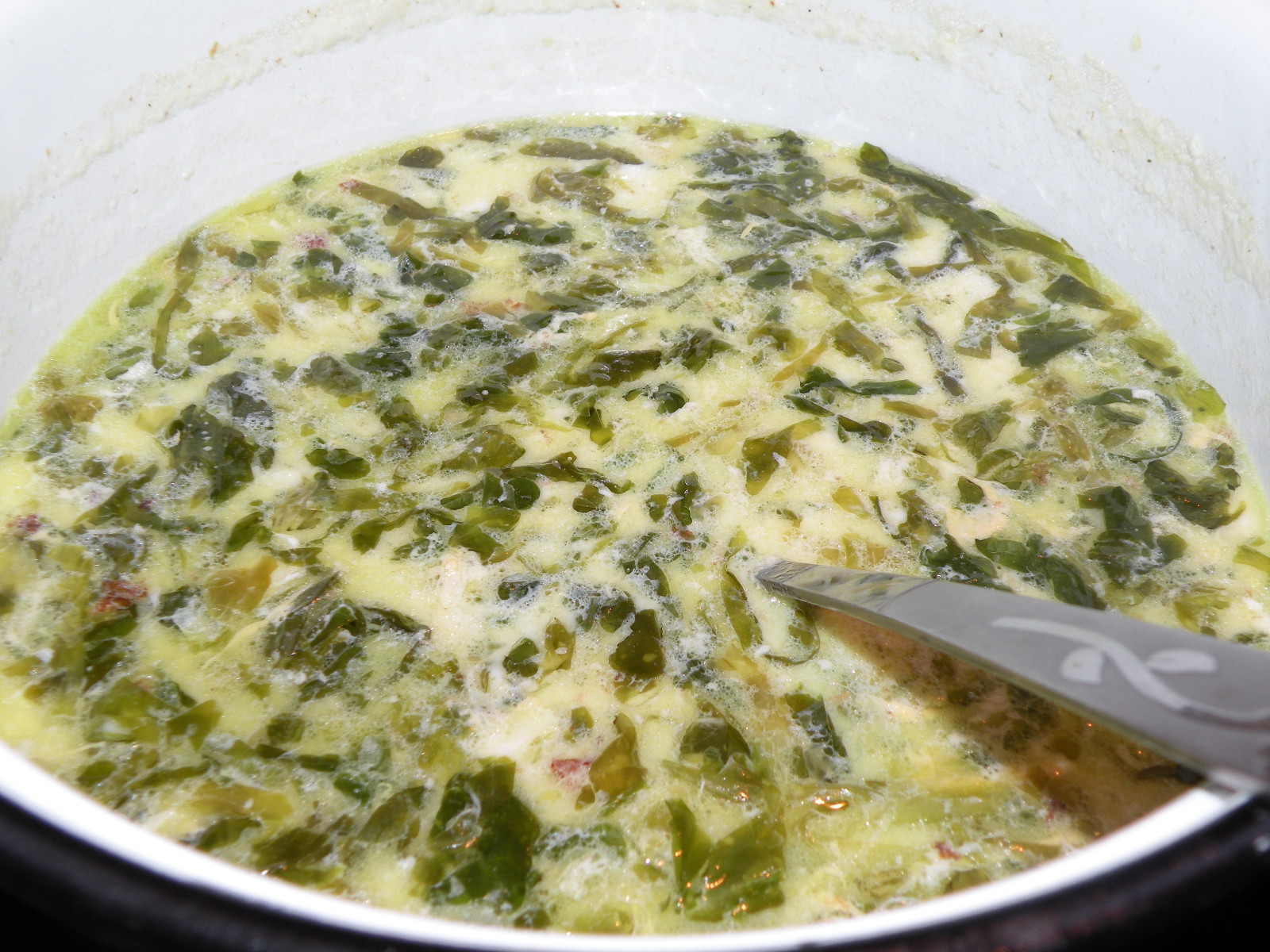 Ciorba de salata verde cu kaiser si bacon