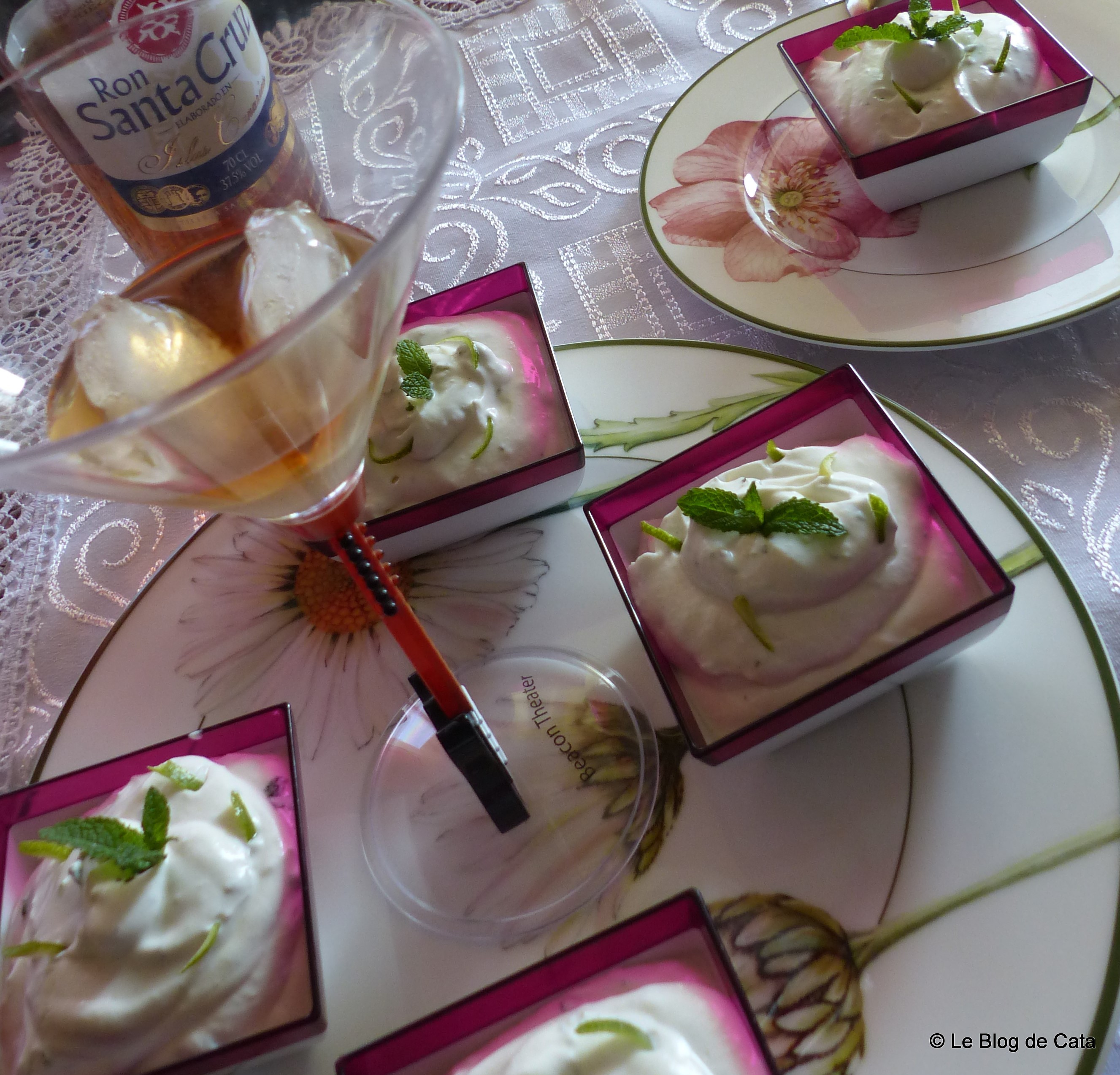 Desert crema Mojito cu ricotta