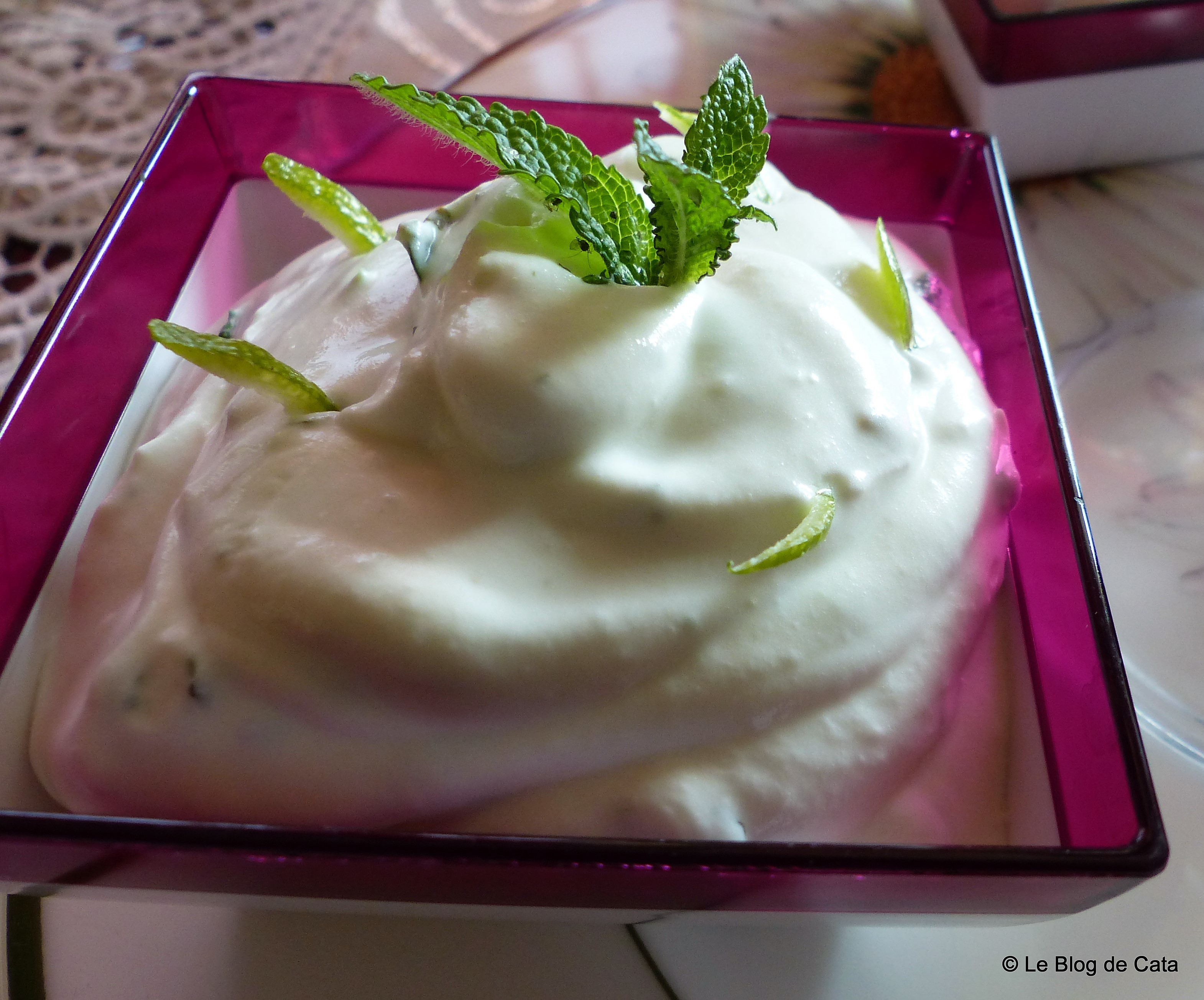 Desert crema Mojito cu ricotta