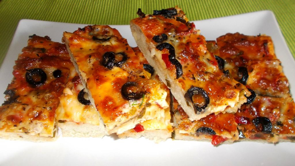 Pizza lacto-vegetariana