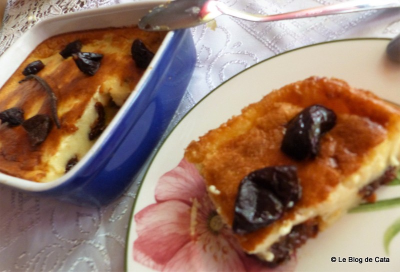 Desert flan/budinca cu prune uscate -  Far Breton