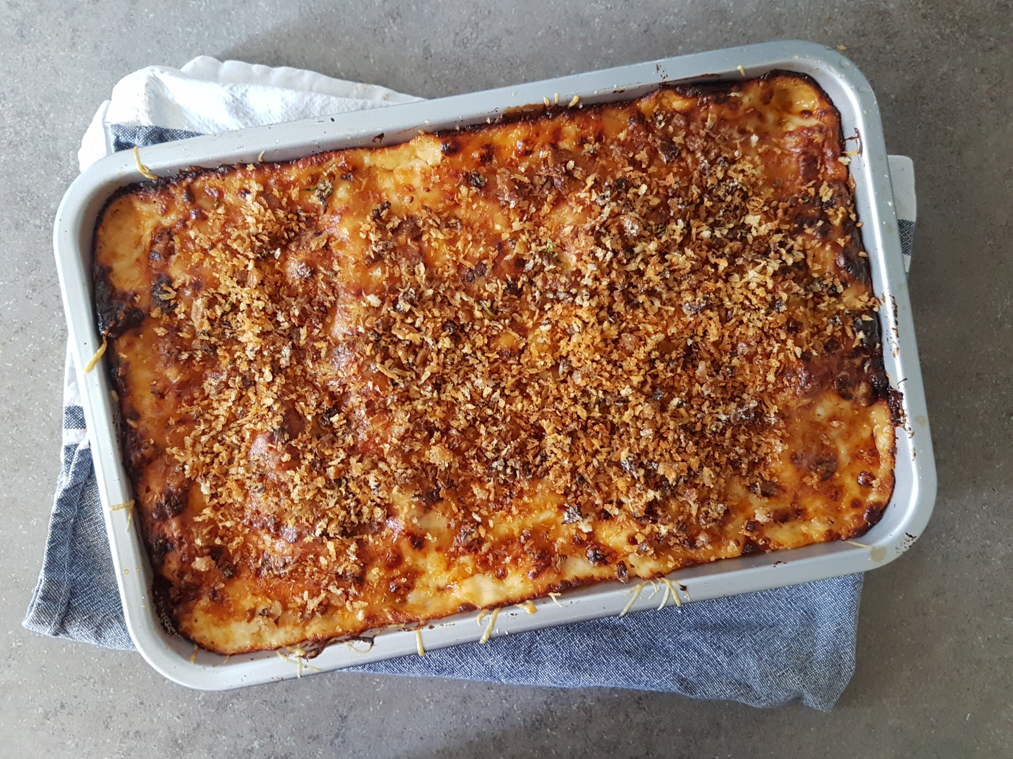 Lasagna crocanta cu carne de rata