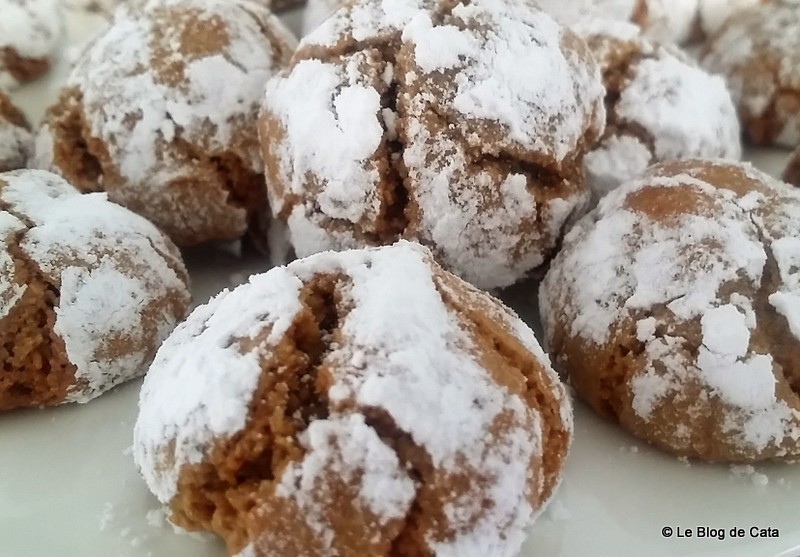 Desert biscuiti crinkles cu cafea