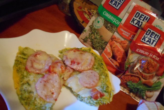 Pizza cu blat de broccoli