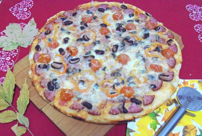 Pizza de toamna cu aluat nedospit