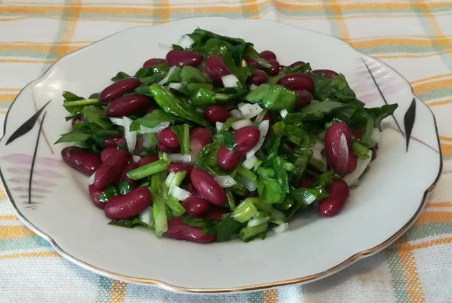 Salata de fasole cu spanac