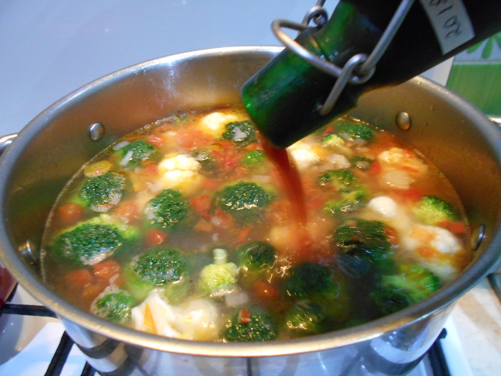 Ciorba de conopida, broccoli si afumatura