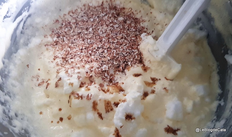 Desert inghetata cu mascarpone, afine si fulgi de hrisca