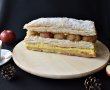 Desert Mille feuille cu crema de vanilie si mere coapte-5