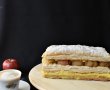 Desert Mille feuille cu crema de vanilie si mere coapte-7