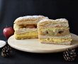 Desert Mille feuille cu crema de vanilie si mere coapte-10